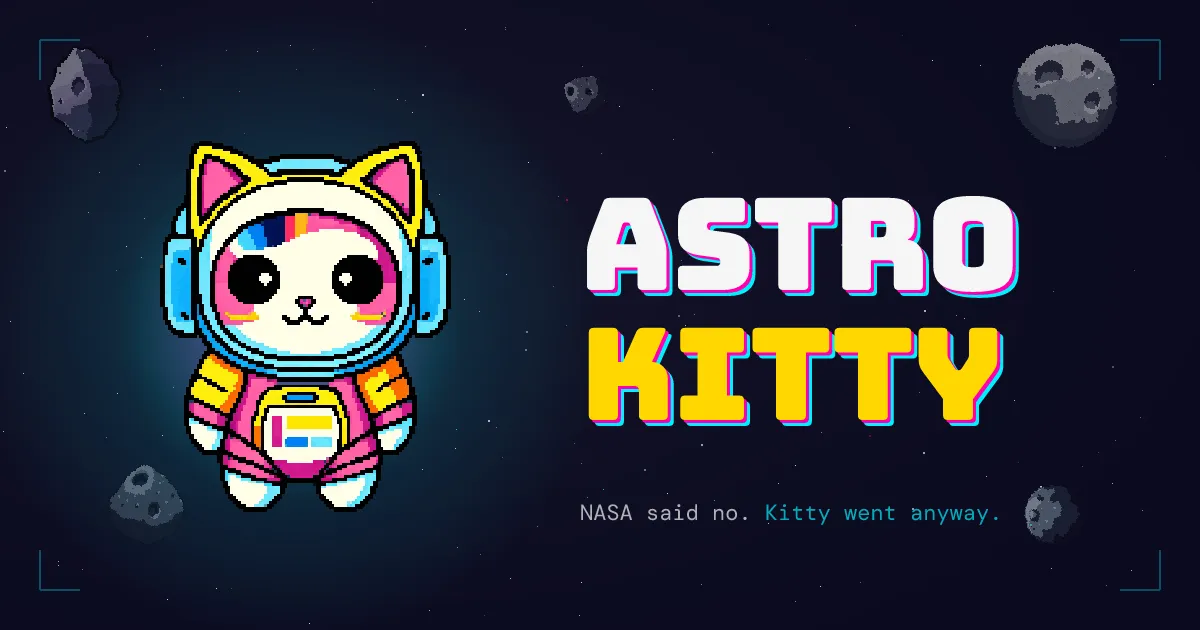 Astro Kitty - a cat in space dodging asteroids